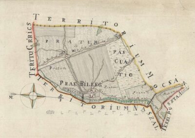 Billegpuszta térképe, 18. század - Balogh–Esterházy-kastély